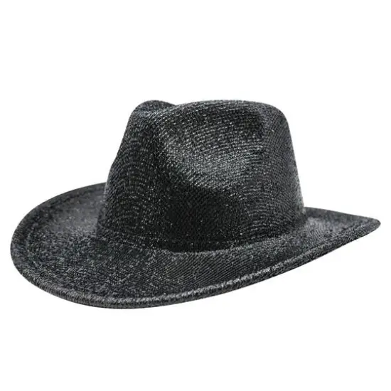 Shiny Black Cowboy Hat by Celebrate It™ {3}