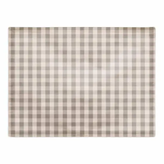 Plaid Cotton Twill Placemat Gray {1}