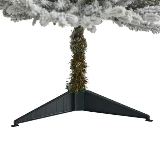 3ft. Pre-Lit Flocked Fraser Fir Artificial Christmas Tree with Warm White LED Lights {5}