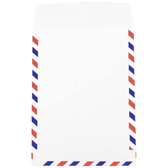 JAM Paper 9" x 12" White Airmail Envelopes {5}