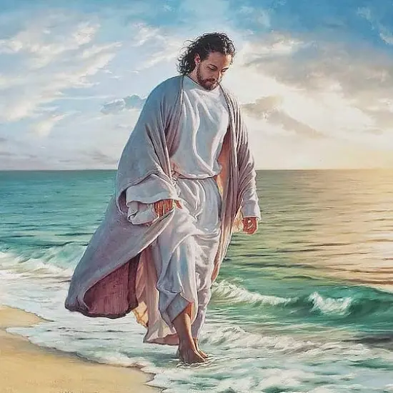 Sparkly Selections Jesus on the Beach Diamond Painting Kit, Square Diamonds {1}