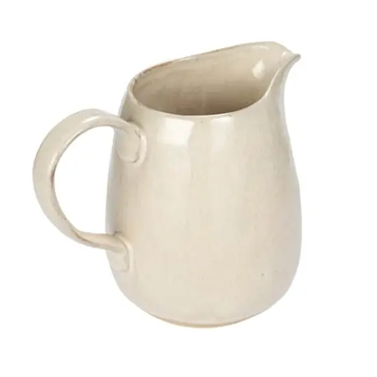Hello Honey&reg; 64oz. Cream Speckled Reactive Glaze Stoneware Pitcher {1}