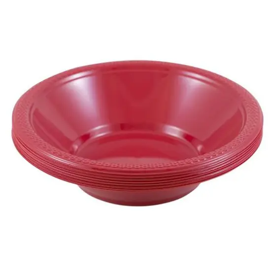 JAM Paper 7" Plastic Bowls, 20ct. Red {4}