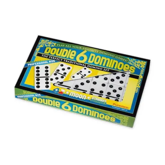 Double 6 Professional Size Black Dot Dominoes {1}