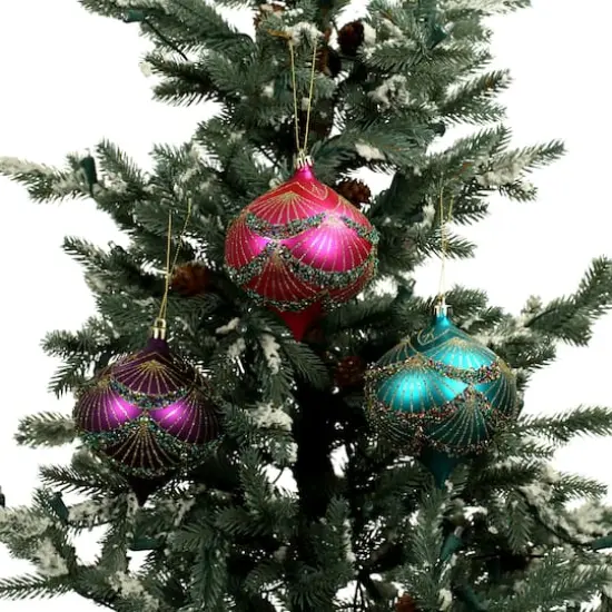 4 Pack 4.7" Jewels & Jolly Shatterproof Onion Ornaments by Ashland&reg; {4}