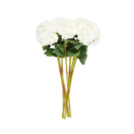 33" White Hydrangea Artificial Flower Stem, 8ct. {7}