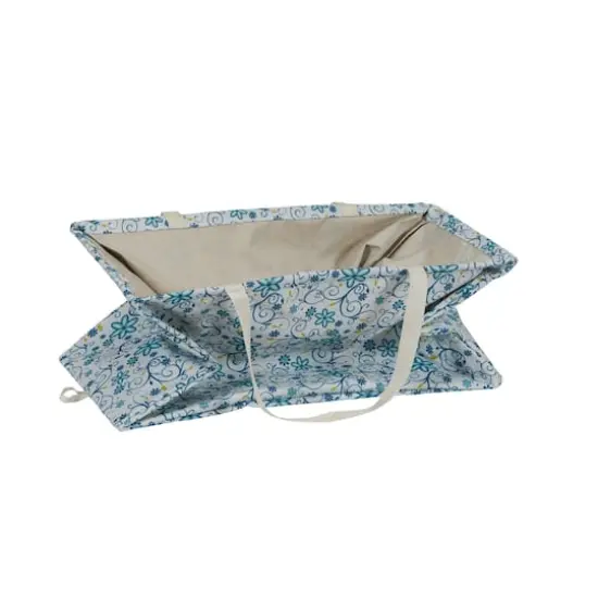 Household Essentials Krush&reg; Blue Floral Canvas Tote {6}