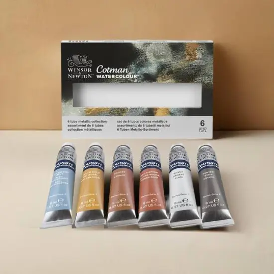 Winsor & Newton&trade; Cotman Watercolour&trade; Metallic Set {1}