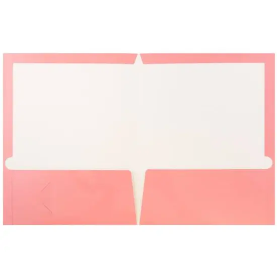 JAM Paper Laminated 2-Pocket Glossy Folders, 6ct. Baby Pink {4}