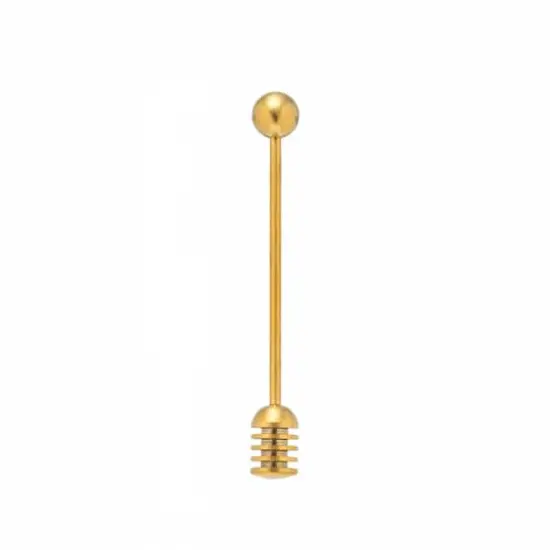 Hello Honey&reg; 6.5" Gold Finish Stainless Steel Honey Dipper {1}
