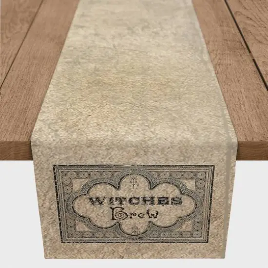 Witches Brew Label 5 16" x 90" Poly Twill Table Runner {1}