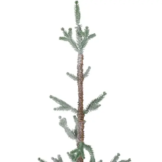 5ft. Unlit Frosted Pine Slim Artificial Christmas Tree in Burlap Base {6}