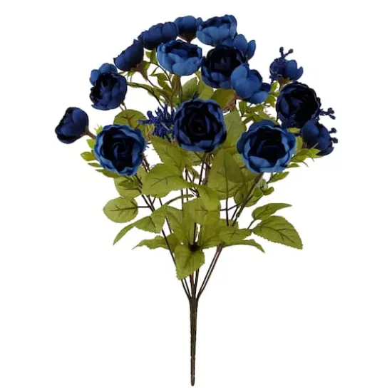 18" Ranunculus & Berry Deluxe Bush by Ashland&reg; Blue {1}
