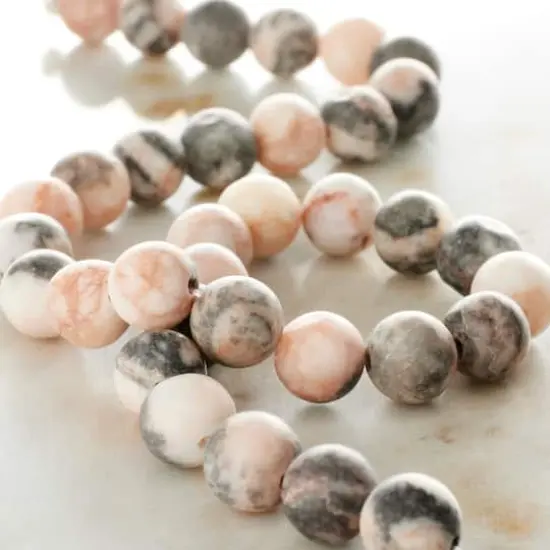Pink & Gray Mix Agate Round Beads, 8mm by Bead Landing&trade; {3}