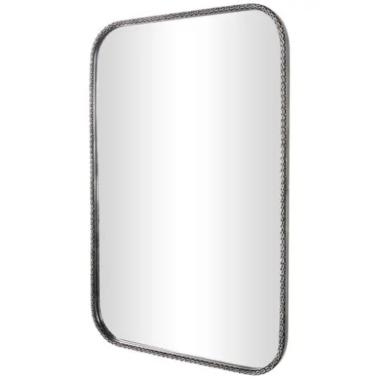 36" Silver Chain Link Framed Wall Mirror {8}
