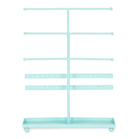 DII&reg; 3 Tier Jewelry Organizer Aqua {5}