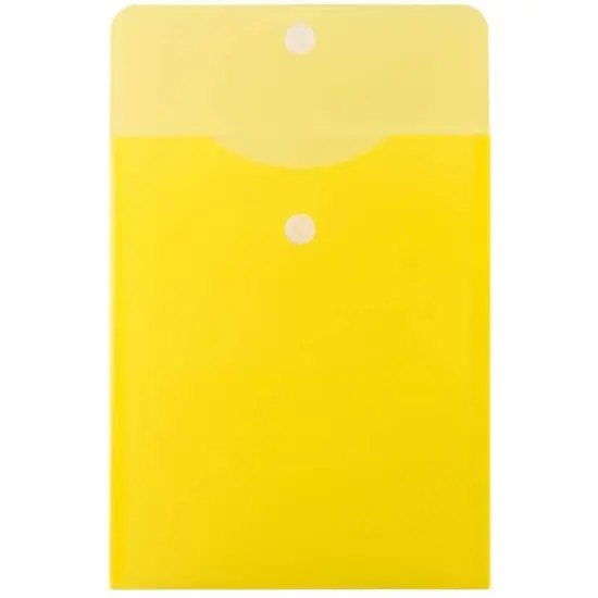 JAM Paper VELCRO&reg; Closure 9.75" x 11.5" Open End Envelopes, 12ct. Yellow {4}