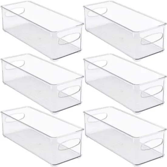 Sorbus Small Clear Kitchen & Fridge Storage Bins {4}