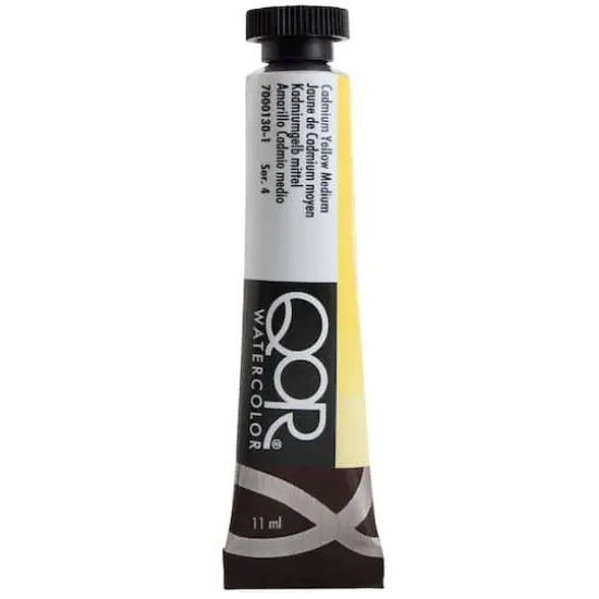 QoR&trade; Watercolor Tube, 11mL Cadmium Yellow Medium {1}