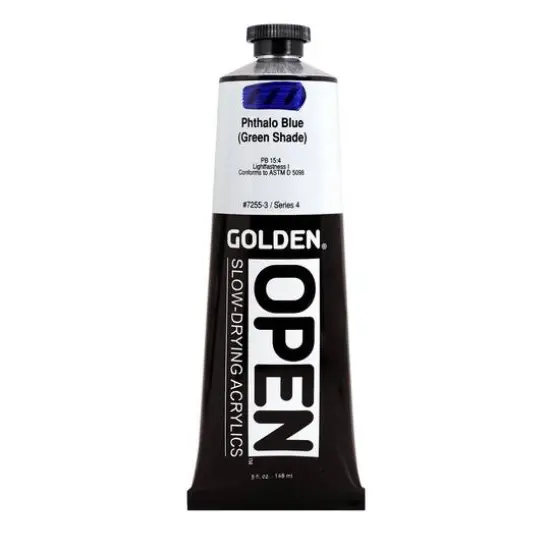 Golden&reg; OPEN&trade; Slow-Drying Acrylics, 5oz. Phthalo Blue (Green Shade) {1}