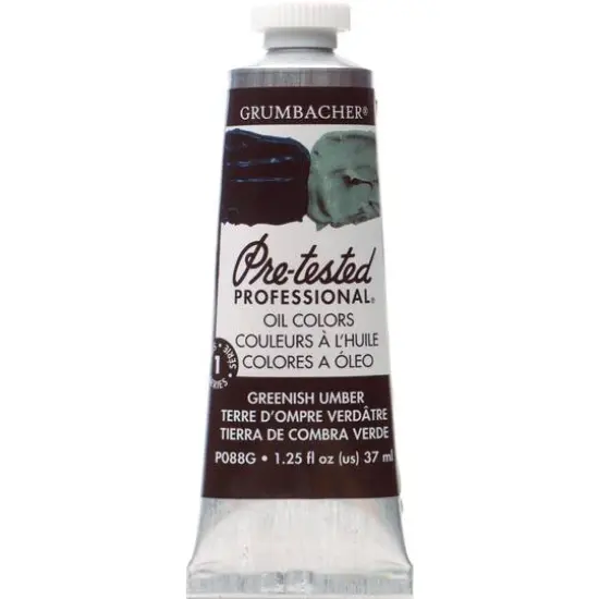 Grumbacher&reg; Pre-Tested Professional&reg; Oil Color Paint, 37mL Greenish Umber {1}