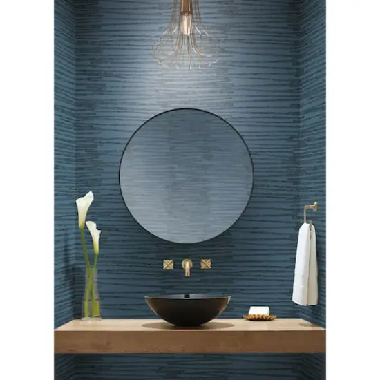RoomMates Burundi Thatch Peel & Stick Wallpaper Blue/Navy {4}