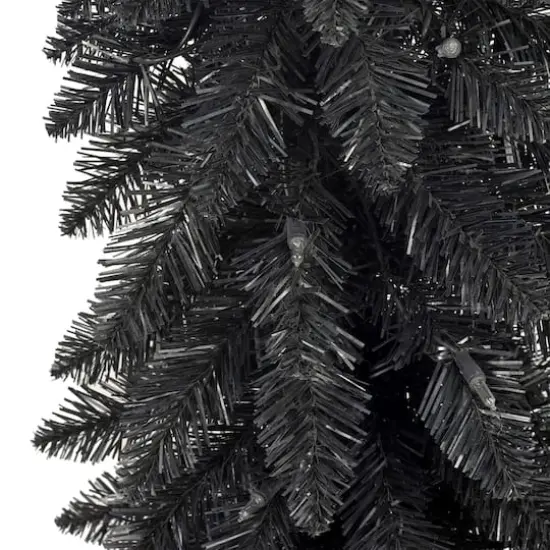 4ft. Pre-Lit Black Artificial Alpine Pencil Christmas Tree, Clear Lights {6}