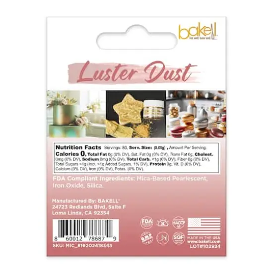 Bakell&reg; Edible Luster Dust Rose Gold {6}