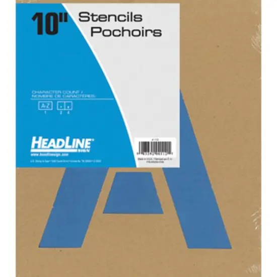 Headline/Geotype 10" Capital Letters Stencils {1}