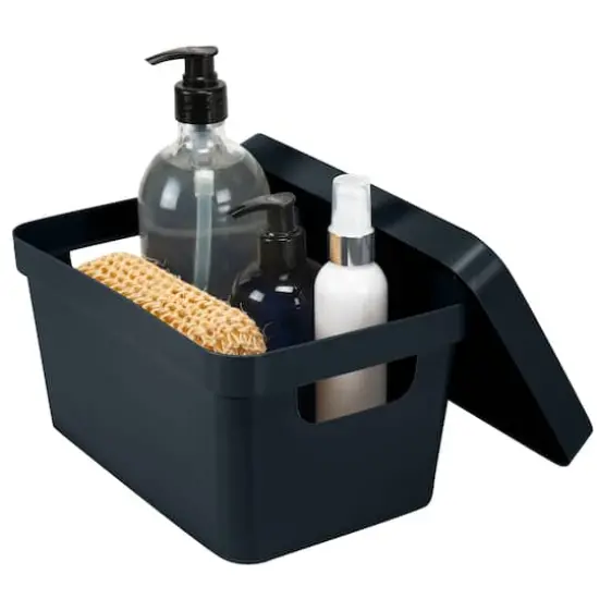 Simplify Small Charcoal Vinto Storage Box with Lid {4}