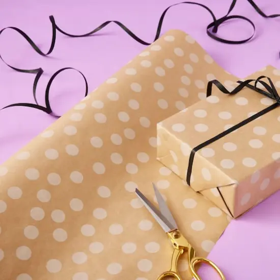 Kraft Polka Dot Gift Wrap by Celebrate It&trade; {3}