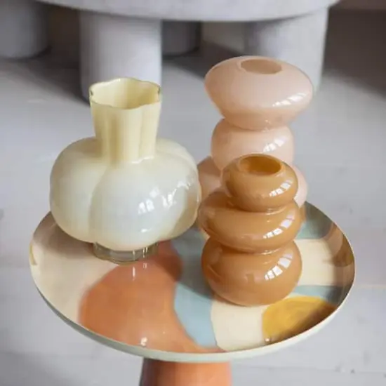 Hello Honey® 7.5" Caramel Brown Natural Elegance Glass Vase {7}