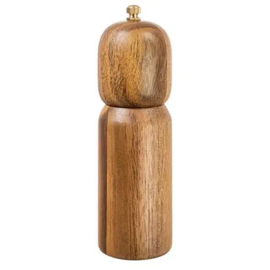 Hello Honey® Walnut Brown Modern Wood Salt and Pepper Mill {3}