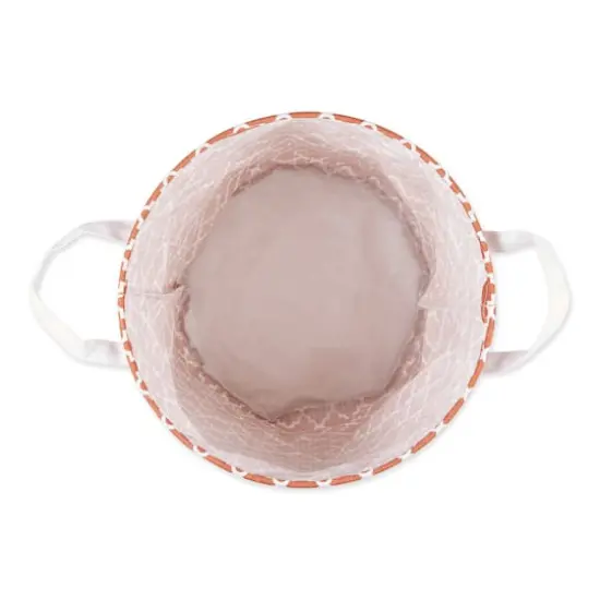 DII&reg; Round Lattice PE-Coated Cotton Polyester Laundry Hamper Cinnamon {6}