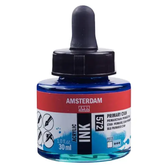 Amsterdam Acrylic Ink, 1oz. 572 Primary Cyan {1}