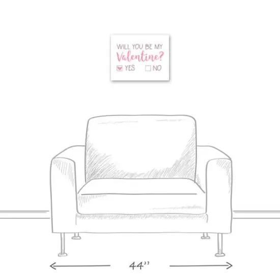 Be My Valentine Choice 11" x 14" Canvas Wall Art {6}