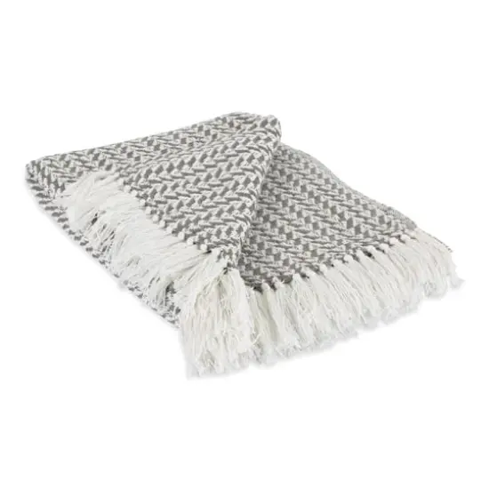 DII&reg; Gray Arrowhead Woven Throw {1}