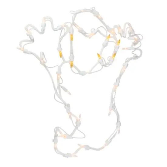 15" Lighted Ghost Halloween Double Sided Window Silhouette Decoration {3}