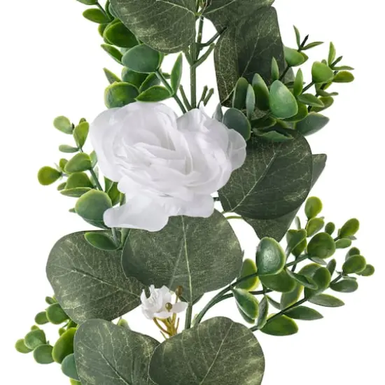 6ft. White Rose Foliage Garland by Ashland&reg; {4}