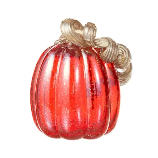 Glitzhome&reg; Red Glitter Glass Gourd {3}