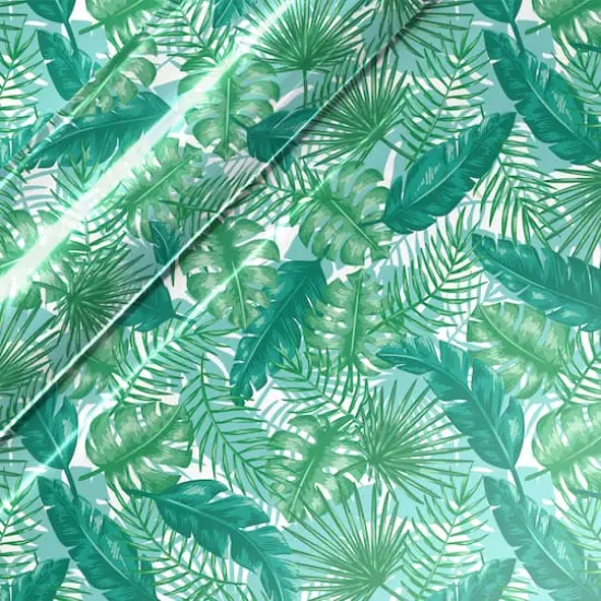 Siser® EasyPatterns® Plus Tropical Leaves Heat Transfer Vinyl Light Blue/Green {1}