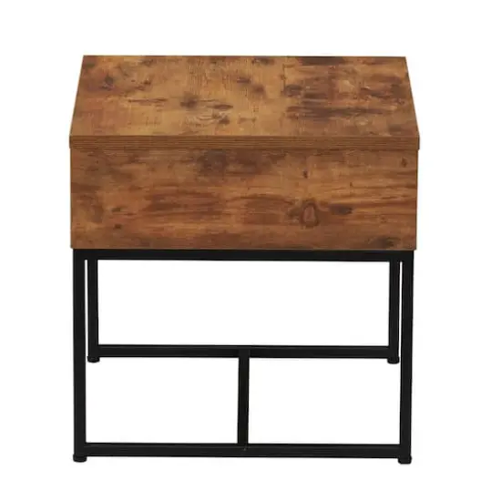 Household Essentials 18" Wrap End Table Rustic Hickory {6}