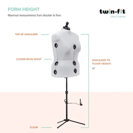 Dritz&reg; Twin-Fit Full Figure Dress Form with Adjustable Tri-Pod Stand {9}
