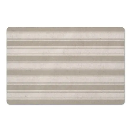 Stripe Floor Mat Taupe {1}