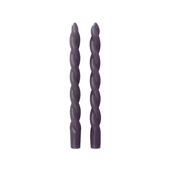 10" Unscented Twist Taper Candles, 2ct. by Ashland® Purple {4}