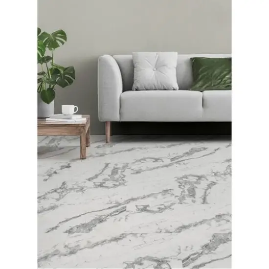 FloorPops Piazza Marble Peel & Stick Floor Tiles {3}