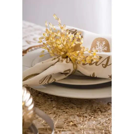 DII&reg; Gold Christmas Collage Napkins, 6ct. {6}