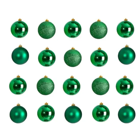20ct. 3" Green Shatterproof Christmas Ornaments {1}