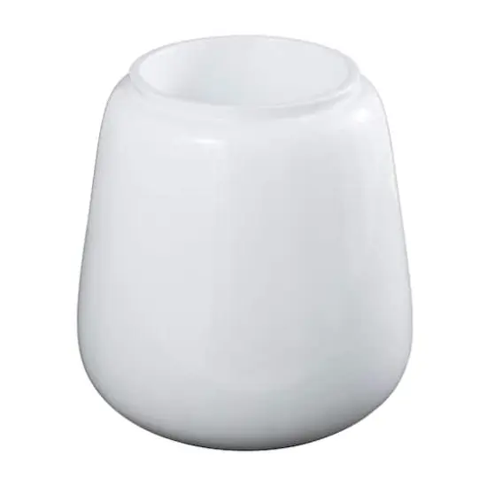 20" White Modern Wide Floor Vase {1}
