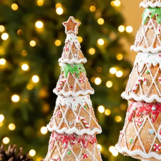 Glitzhome&reg; Resin Christmas Tree Table Decor Set {6}